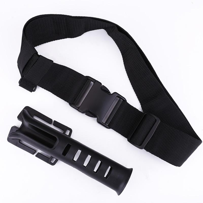 FTK Регулируемый поясной рыболовный ремень Портативный рыболовный ремень Оборудование Легкий рыболовный инструмент чёрный